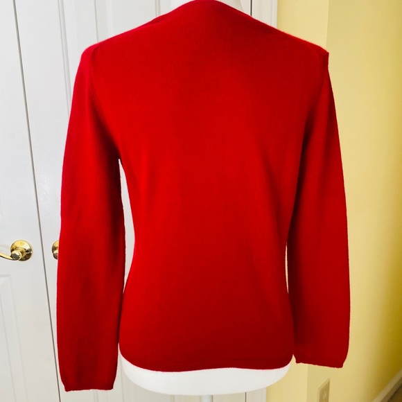 M red 100% Cashmere Sweater - Picture 4 of 4
